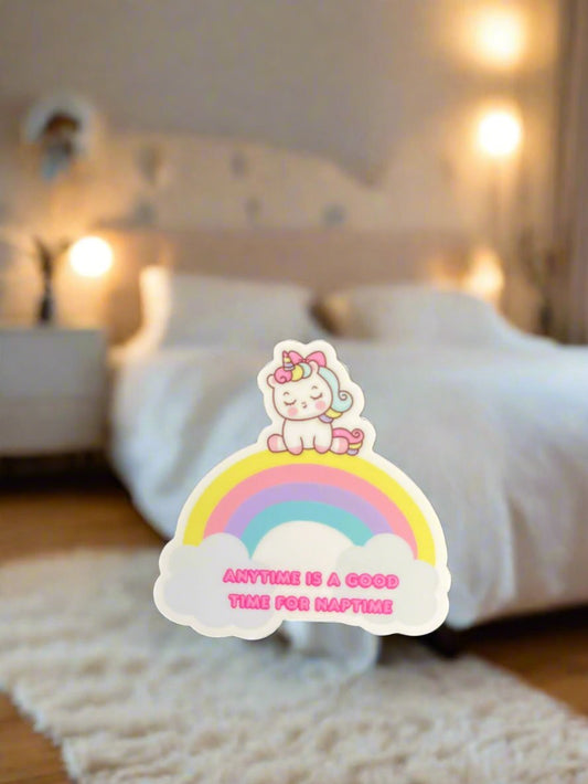 Rainbow Unicorn Naptime Sticker