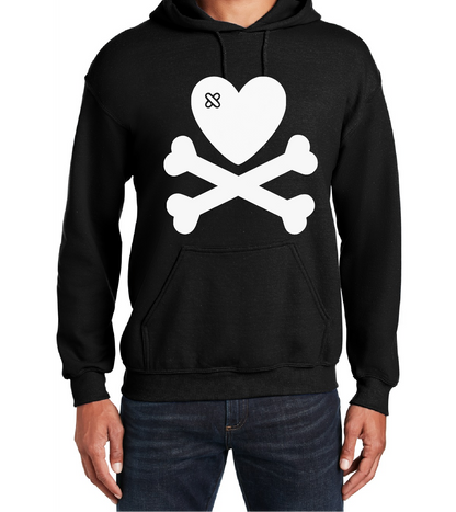 Heartbones Hoodie Black